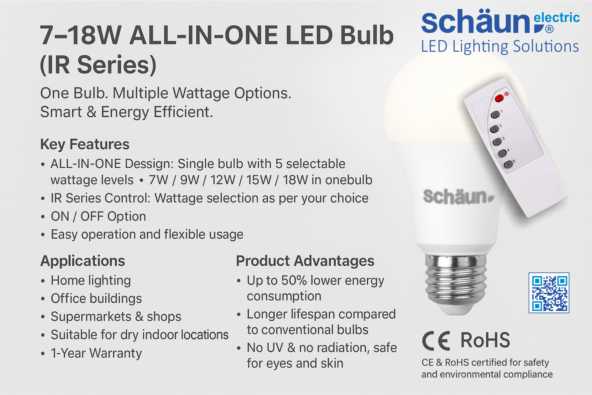 IR Remote LED Bulb price in Pakistan