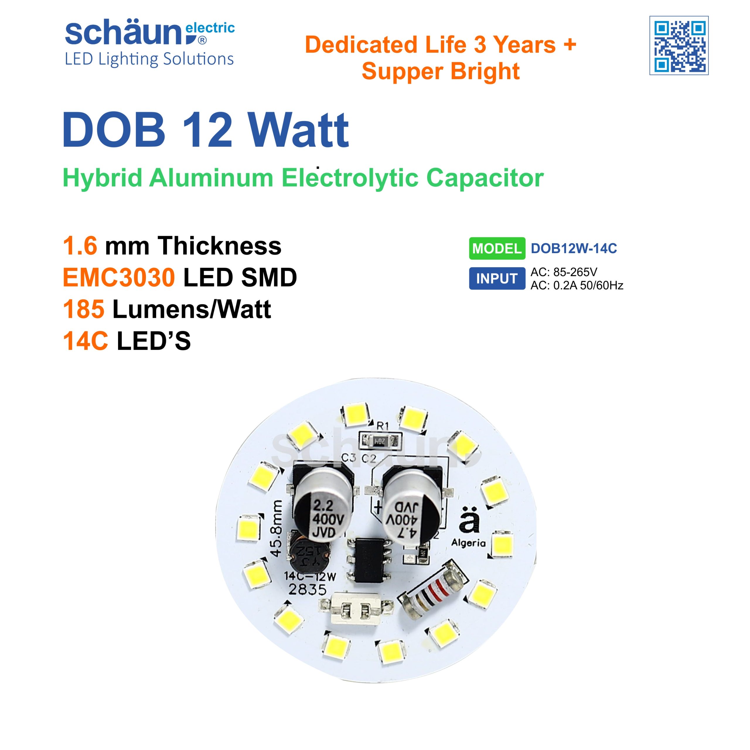 12 watt DOB Schaun Electric